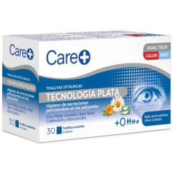 Care + Toallitas Oftálmicas Tecnología Plata Párpados y Pestañas 30 uds