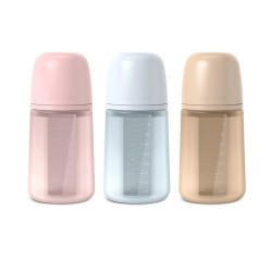 SUAVINEX BIBERON SILICONA CON TETINA FISIOLÓGICA SX PRO SOFT COLOUR 0-6 M, 240 ML