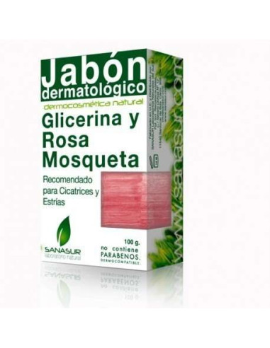 SANASUR JABON GLICERINA ROSA MOSQUETA, 100 G
