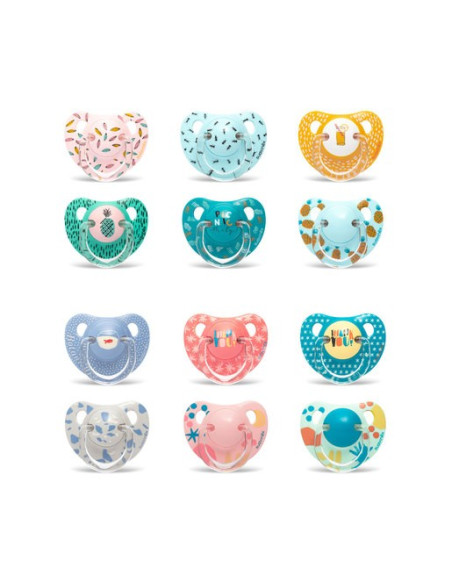 SUAVINEX CHUPETE PRÊT-À-PORTER TETINA ANATÓMICA LATEX, +18 M 2 UDS.