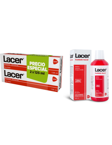 LACER PACK: LACER COLUTORIO 500 ML + DÚO LACER PAS