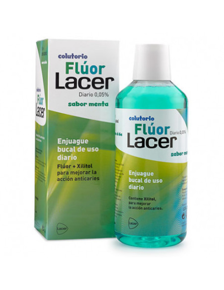 LACER COLUTORIO FLUOR DIARIO 0,05 % SABOR MENTA, 500 ML