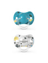 SUAVINEX CHUPETES PRINTS TETINA FISIOLOGICA SX PRO? SILICONA 0-6 M, 2 UDS.