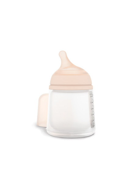 SUAVINEX BIBERÓN ANTICÓLICO ZERO-ZERO FLUJO ADAPTABLE +0 M 180 ML, TONO LIGHT