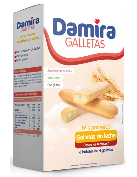 DAMIRA MIS PRIMERAS GALLETAS SIN LECHE, 150 G