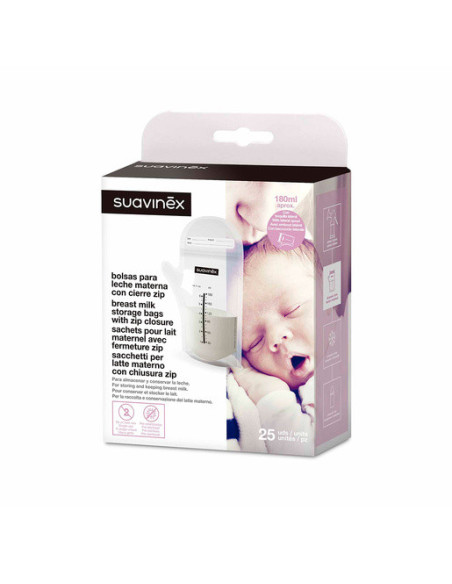 SUAVINEX BOLSAS DE ALMACENAJE CON CIERRE ZIP, 25 UDS