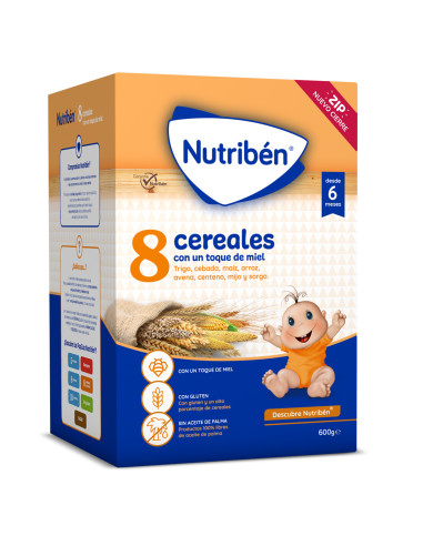 NUTRIBEN 8 CEREALES Y MIEL, 600 G