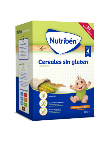 NUTRIBEN PAPILLA CEREALES SIN GLUTEN, 600 G