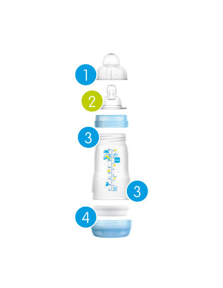 MAM BIBERON ANTICOLICO EASY START COLOR MARFIL +0 M, 160 ML