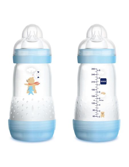 MAM BIBERON ANTICOLICO EASY START COLOR AZUL, +2 M  260 ML