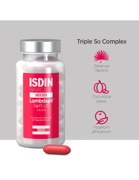 ISDIN HAIRCARE ANTICAÍDA LAMBDAPIL 5 ALFA PLUS, 60 CÁPSULAS