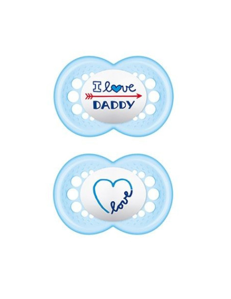 MAM CHUPETE SILICONA ORIGINAL AZUL, +6 M