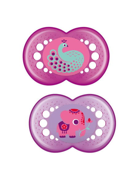 MAM CHUPETE SILICONA ORIGINAL, +6 M 2 UDS.