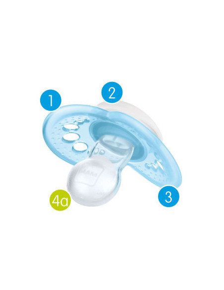 MAM CHUPETE SILICONA ORIGINAL, +6 M 2 UDS.