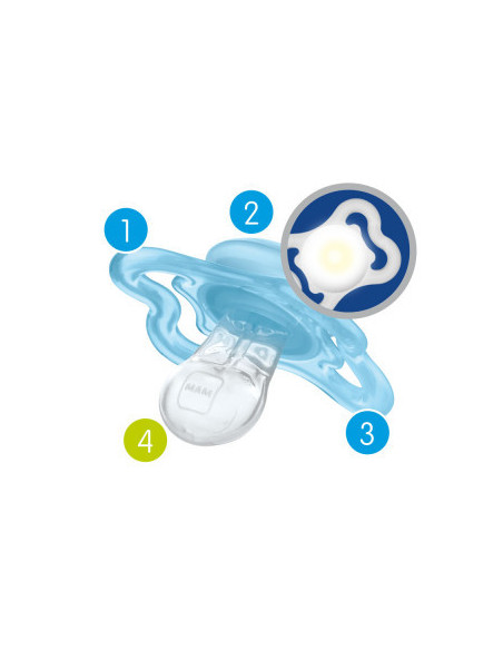 MAM CHUPETE SILICONA SUPREME NIGHT, 2-6 M NEUTRO