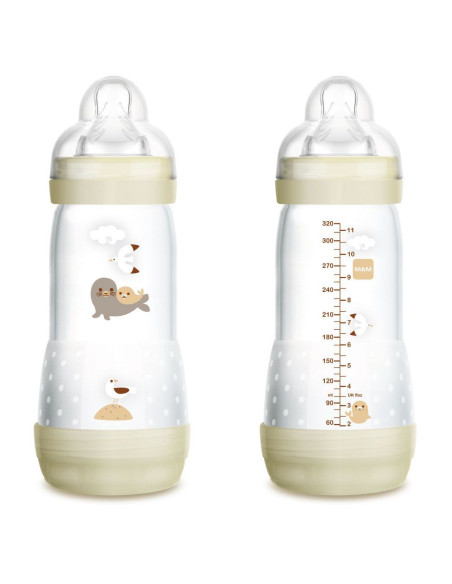 BIBERÓN ANTICÓLICO MAM ANTICOLIC EASY START MARFIL, 320 ML