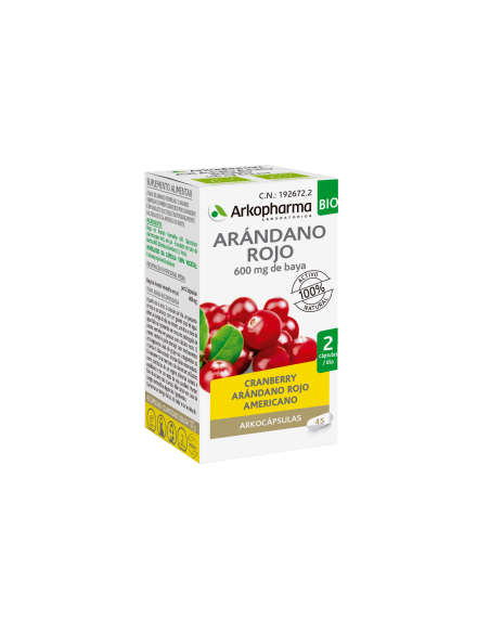 ARKOPHARMA ARKOCÁPSULAS ARÁNDANO ROJO BIO, 45 CÁPSULAS