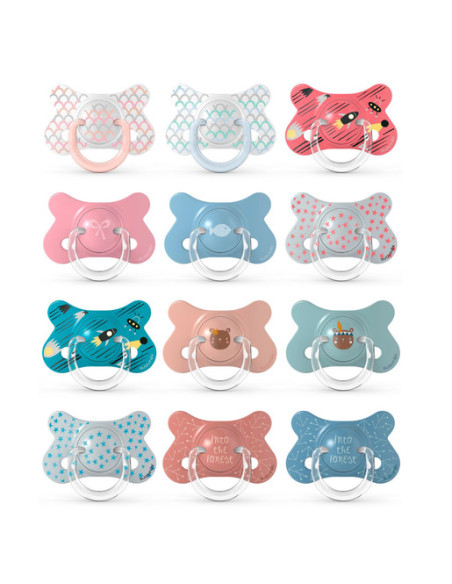 SUAVINEX CHUPETES PRÊT-À-PORTE TETINA ANATÓMICA SILICONA, 4-18 M 2 UDS.