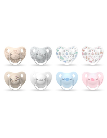 SUAVINEX CHUPETE THE NEW CLASSIC CON TETINA ANATÓMICA SILICONA 0-6 M, 2 UDS.