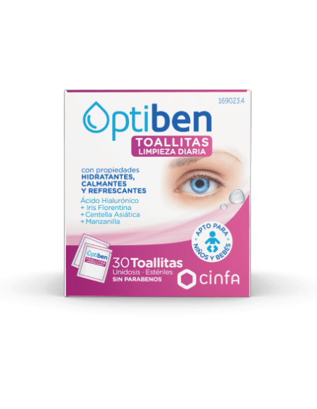 OPTIBEN TOALLITAS LIMPIEZA DIARIA, 30 TOALLITAS