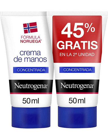 NEUTROGENA CREMA DE MANOS CONCENTRADA CON PERFUME, 50 ML 2 UDS.