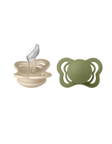 BIBS CHUPETE COUTURE VANILLA/OLIVE SILICONA 0-6...