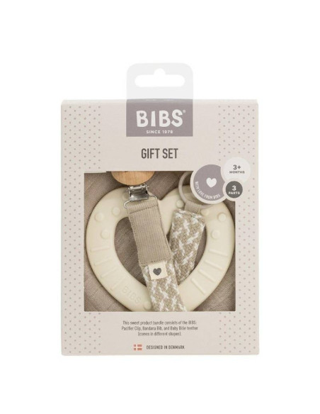 BIBS PACK REGALO MIS PRIMEROS 6 MESES, COLOR IVORY