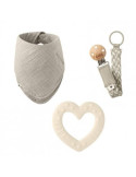 BIBS PACK REGALO MIS PRIMEROS 6 MESES, COLOR IVORY