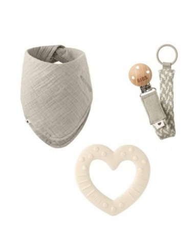 BIBS PACK REGALO MIS PRIMEROS 6 MESES, COLOR IVORY