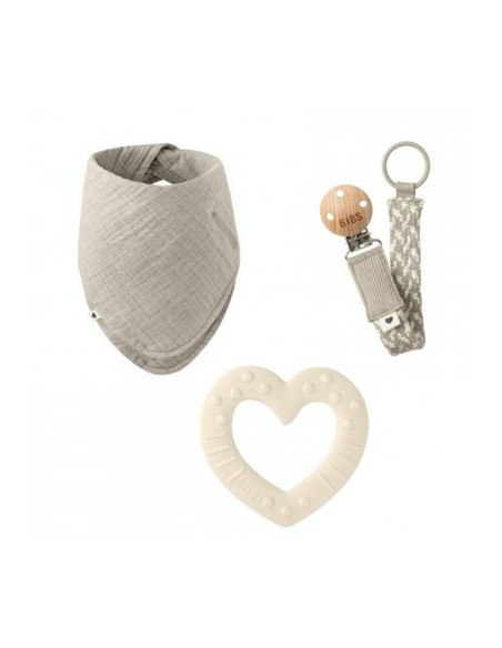 BIBS PACK REGALO MIS PRIMEROS 6 MESES, COLOR IVORY