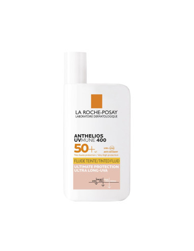 LA ROCHE POSAY ANTHELIOS UVMUNE 400 FLUIDO INVISIBLE SPF50+ CON COLOR, 50 ML