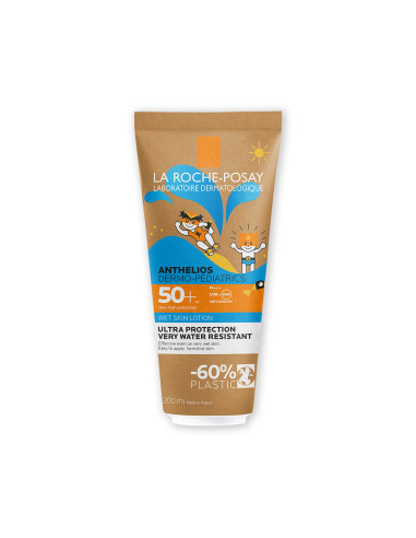 LA ROCHE POSAY ANTHELIOS DERMO-PEDIATRICS LOCIÓN WET SKIN SPF50+, 200 ML