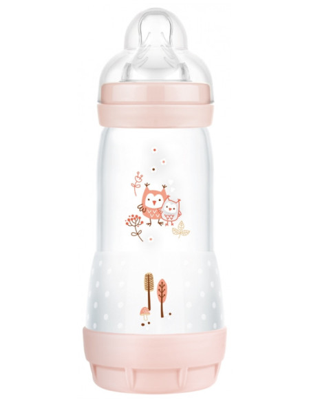 MAM BIBERON ANTICOLICO EASY START COLOURS OF NATURE COLOR ROSA, +4 M 320 ML