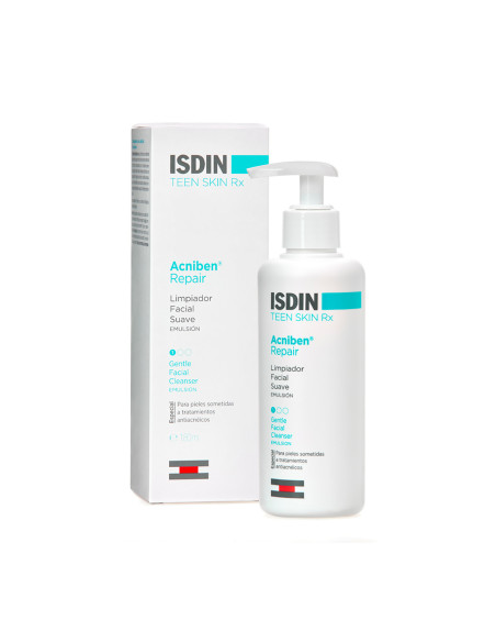 ISDIN ACNIBEN REPAIR LIMPIADOR FACIAL SUAVE EMULSIÓN, 200 ML