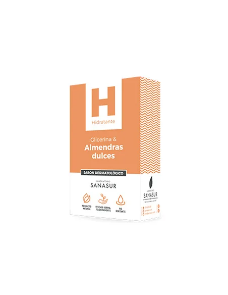 SANASUR JABON GLICERINA Y ACEITE DE ALMENDRAS DULCES, 100 G