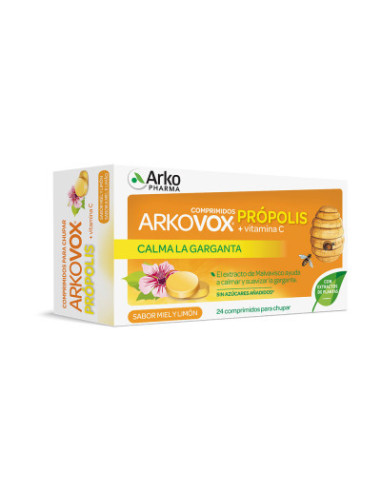 ARKOVOX PROPOLIS + VITAMINA C, 24 COMP. SABOR MIEL Y LIMON