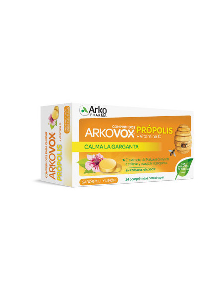 ARKOVOX PROPOLIS + VITAMINA C, 24 COMP. SABOR MIEL Y LIMON