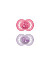 MAM CHUPETE SILICONA ORIGINAL PURE COLOR ROSA, +6 M 2 UDS.