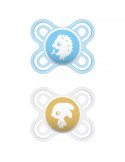 MAM CHUPETE SILICONA PERFECT STAR COLOR AZUL, 0-2 M 2 UDS.