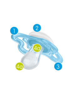 MAM CHUPETE SILICONA AIR COLOR AZUL, 2-6 M 2 UDS 2