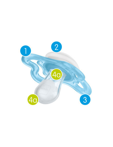 MAM CHUPETE SILICONA AIR COLOR AZUL, 2-6 M 2 UDS