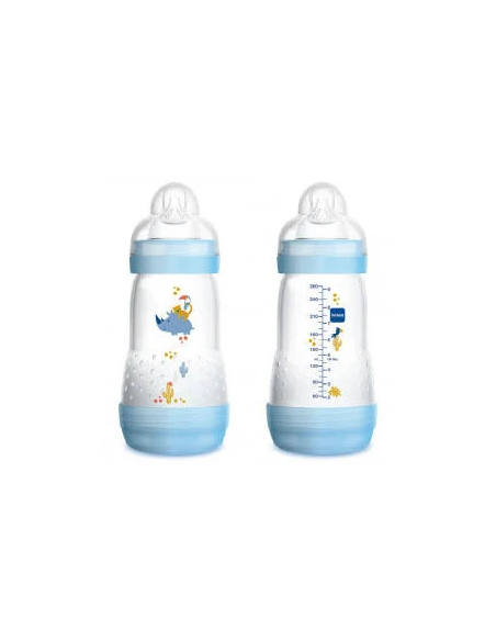 MAM BIBERON ANTICOLICO EASY START +2 M, 260 ML 2 UDS