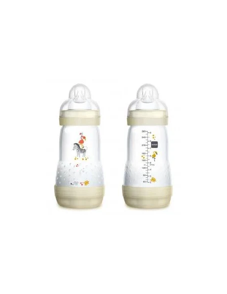 MAM BIBERON ANTICOLICO EASY START +2 M, 260 ML 2 UDS