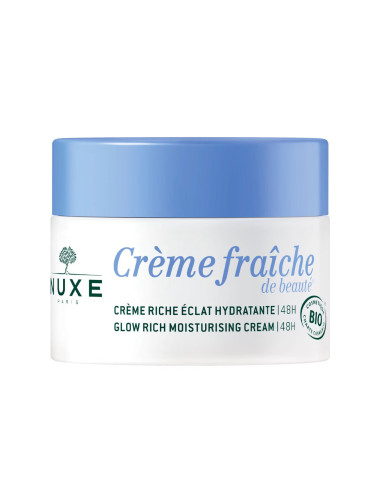 NUXE CRÈME FRAÎCHE DE BEAUTÉ CON CERTIFICACIÓN BIO CREME RICA LUMINOSIDDAD HIDRATANTE, 50ML