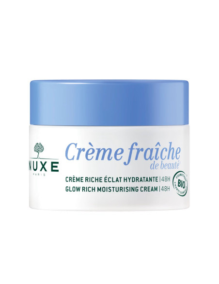 NUXE CRÈME FRAÎCHE DE BEAUTÉ CON CERTIFICACIÓN BIO CREME RICA LUMINOSIDDAD HIDRATANTE, 50ML