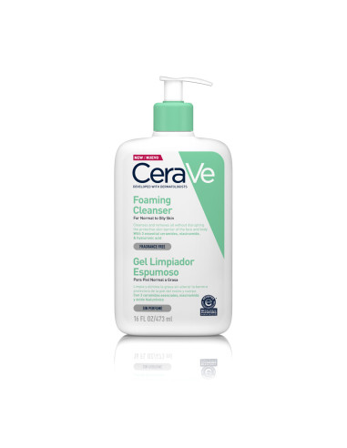 CERAVE GEL LIMPIADOR ESPUMOSO, 473 ML