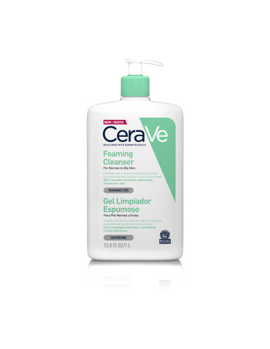 CERAVE GEL LIMPIADOR ESPUMOSO, 1L