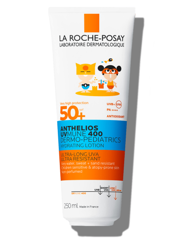 LA ROCHE POSAY ANTHELIOS UVMUNE 400 DERMO-PEDIATRICS LOCIÓN HIDRATANTE SPF 50+, 250 ML