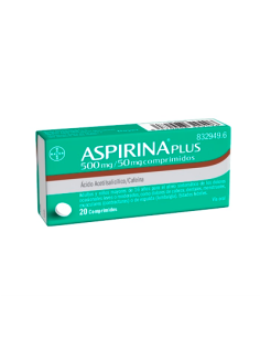 Aspirina plus 500 mg/ 50 mg comprimidos