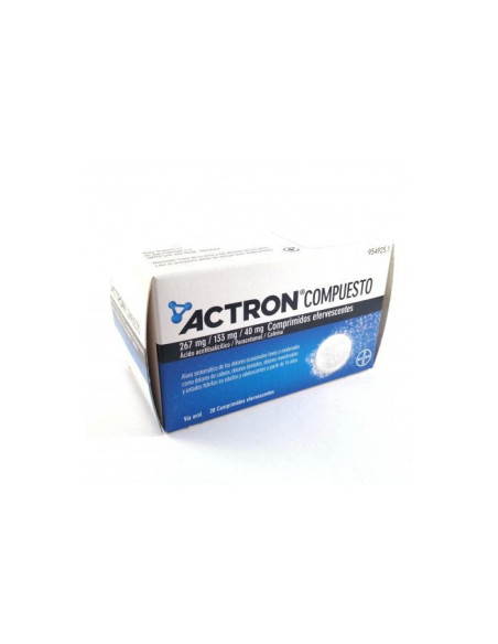 Actron compuesto 267 mg/133 mg/40 mg comprimidos efervescentes
